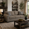 Teu Queen Sofa Sleeper, 2 Pillows, Memory Foam Bed | Suede Gray Polyester 90"