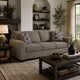 Teu Queen Sofa Sleeper, 2 Pillows, Memory Foam Bed | Suede Gray Polyester 90"