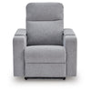 Posy Power Glider Recliner Chair| Audio System and Storage | Pewter Polyester