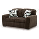 Addy Loveseat with Plush Cushions | 2 Accent Pillows | Brown Corduroy 72"