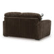 Addy Loveseat with Plush Cushions | 2 Accent Pillows | Brown Corduroy 72"