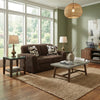 Addy Loveseat with Plush Cushions | 2 Accent Pillows | Brown Corduroy 72"