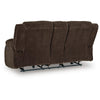 Duke Power Reclining Loveseat with Console | USB Ports | Brown Polyester 75"