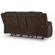 Duke Power Reclining Loveseat with Console | USB Ports | Brown Polyester 75"