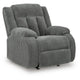 Duke Power Rocker Recliner Chair| Pillow Top Arms | USB Ports | Gray Velvet