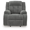 Duke Power Rocker Recliner Chair| Pillow Top Arms | USB Ports | Gray Velvet
