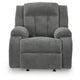 Duke Power Rocker Recliner Chair| Pillow Top Arms | USB Ports | Gray Velvet