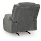 Duke Power Rocker Recliner Chair| Pillow Top Arms | USB Ports | Gray Velvet