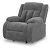 Duke Power Rocker Recliner Chair| Pillow Top Arms | USB Ports | Gray Velvet
