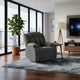 Duke Power Rocker Recliner Chair| Pillow Top Arms | USB Ports | Gray Velvet