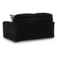 Addy Loveseat with Plush Cushions | 2 Accent Pillows | Black Corduroy 72"