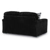 Addy Loveseat with Plush Cushions | 2 Accent Pillows | Black Corduroy 72"