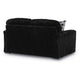 Addy Loveseat with Plush Cushions | 2 Accent Pillows | Black Corduroy 72"