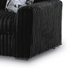Addy Loveseat with Plush Cushions | 2 Accent Pillows | Black Corduroy 72"