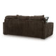 Addy Sofa with Plush Cushions and 5 Accent Pillows | Brown Corduroy 98"