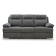 Silvy Reclining Sofa with Drop Down Table | USB Ports | Gray Chenille 86"