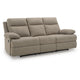 Silvy Reclining Sofa with Drop Down Table | USB Ports | Mocha Chenille 86"