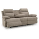 Silvy Reclining Sofa with Drop Down Table | USB Ports | Mocha Chenille 86"