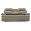 Silvy Reclining Sofa with Drop Down Table | USB Ports | Mocha Chenille 86"