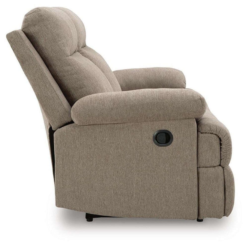 Silvy Reclining Sofa with Drop Down Table | USB Ports | Mocha Chenille 86"