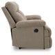Silvy Reclining Sofa with Drop Down Table | USB Ports | Mocha Chenille 86"