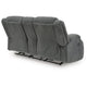 Duke Power Reclining Loveseat with Console | USB Ports | Gray Polyester 75"