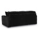 Addy Sofa with Plush Cushions and 5 Accent Pillows | Black Corduroy 98"
