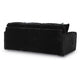 Addy Sofa with Plush Cushions and 5 Accent Pillows | Black Corduroy 98"