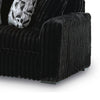 Addy Sofa with Plush Cushions and 5 Accent Pillows | Black Corduroy 98"