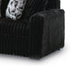 Addy Sofa with Plush Cushions and 5 Accent Pillows | Black Corduroy 98"