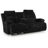 Becca Dual-Power Reclining Sofa with Drop Down Table | Onyx Corduroy 91"