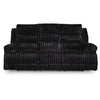 Becca Dual-Power Reclining Sofa with Drop Down Table | Onyx Corduroy 91"