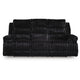 Becca Dual-Power Reclining Sofa with Drop Down Table | Onyx Corduroy 91"