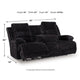 Becca Dual-Power Reclining Sofa with Drop Down Table | Onyx Corduroy 91"