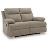Silvy Reclining Loveseat with Pull-Tab Mechanism | Mocha Chenille 64"