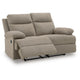 Silvy Reclining Loveseat with Pull-Tab Mechanism | Mocha Chenille 64"