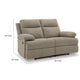 Silvy Reclining Loveseat with Pull-Tab Mechanism | Mocha Chenille 64"