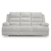 Becca Dual-Power Reclining Sofa with Drop Down Table | Off White Corduroy 91"