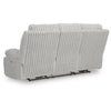 Becca Dual-Power Reclining Sofa with Drop Down Table | Off White Corduroy 91"