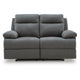 Silvy Reclining Loveseat with Pull-Tab Mechanism | Charcoal Chenille 64"