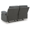 Silvy Reclining Loveseat with Pull-Tab Mechanism | Charcoal Chenille 64"