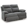 Silvy Reclining Loveseat with Pull-Tab Mechanism | Charcoal Chenille 64"