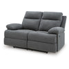Silvy Reclining Loveseat with Pull-Tab Mechanism | Charcoal Chenille 64"