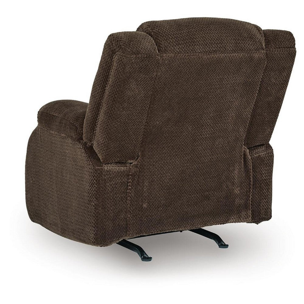 Duke Power Rocker Recliner Chair| Pillow Top Arms | USB Ports | Brown Velvet