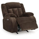 Duke Power Rocker Recliner Chair| Pillow Top Arms | USB Ports | Brown Velvet