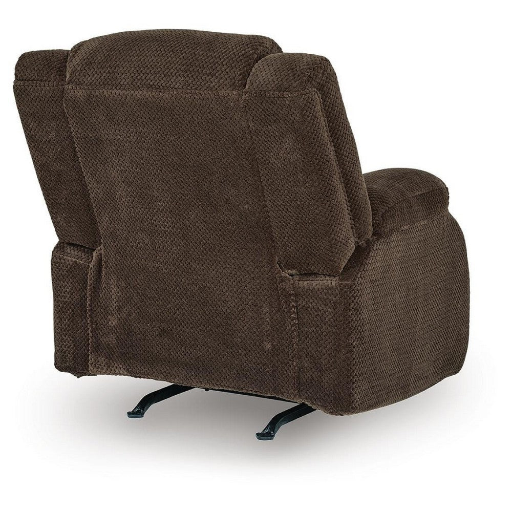 Duke Power Rocker Recliner Chair| Pillow Top Arms | USB Ports | Brown Velvet