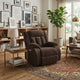 Duke Power Rocker Recliner Chair| Pillow Top Arms | USB Ports | Brown Velvet