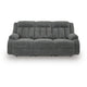 Duke Power Reclining Sofa | Drop Down Table | USB Ports | Gray Polyester 85"