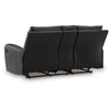 Larry Reclining Loveseat with Console and Cup Holders | Black Leather 74"