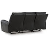 Larry Dual Reclining Sofa with Pull Tab Mechanism | Black Leather 84"